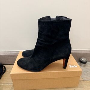 Christian Louboutin Black Suede Heeled Boots size 6